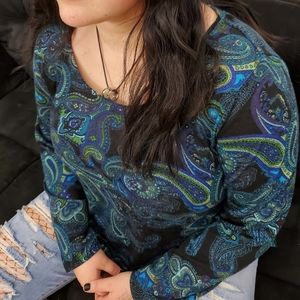 Dark Paisley Blouse
